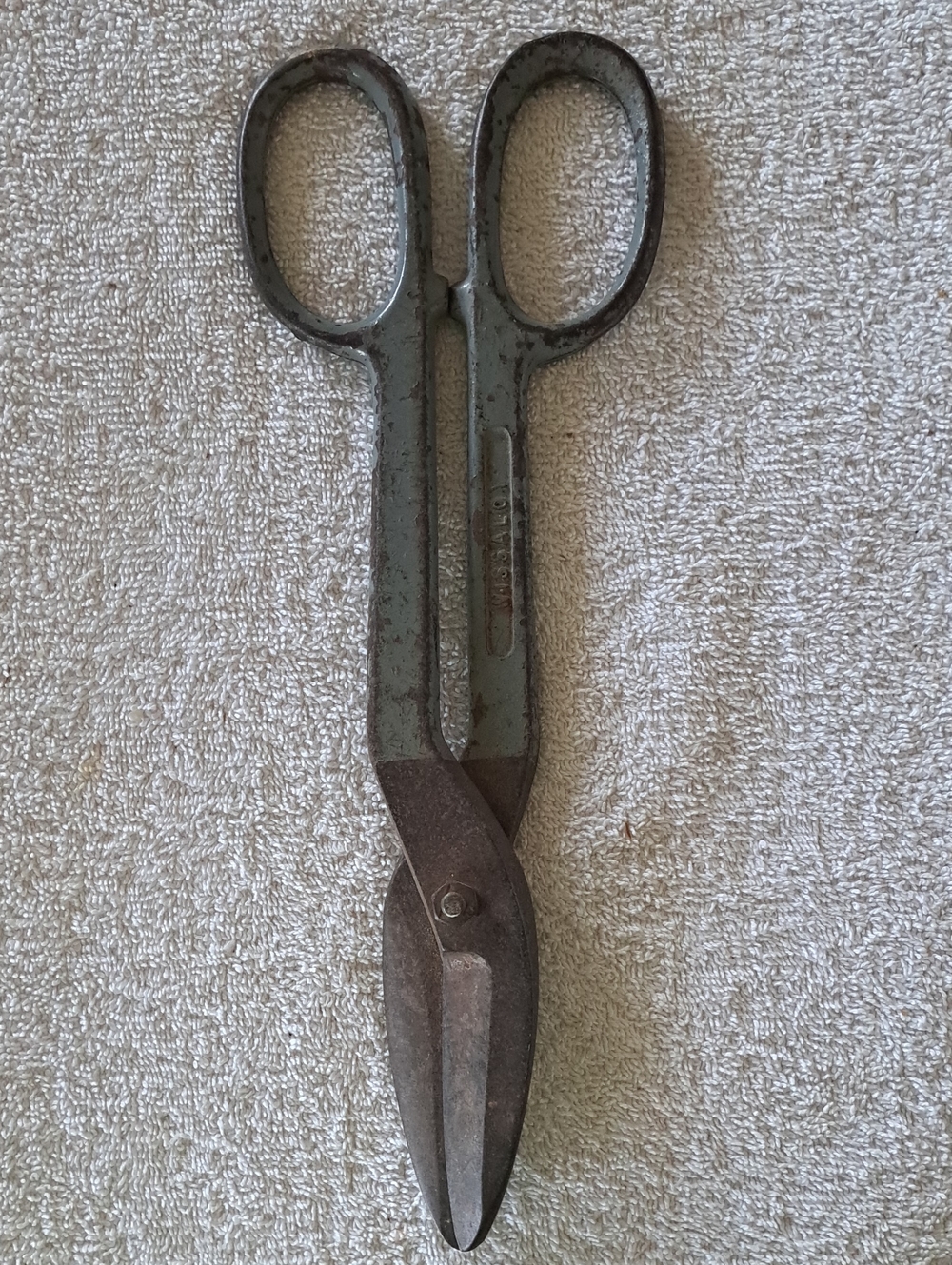 Vintage Wiss & Sons Wiss-19 Forged Steel 12.5" Tin Snips Metal Sheers Newark NJ